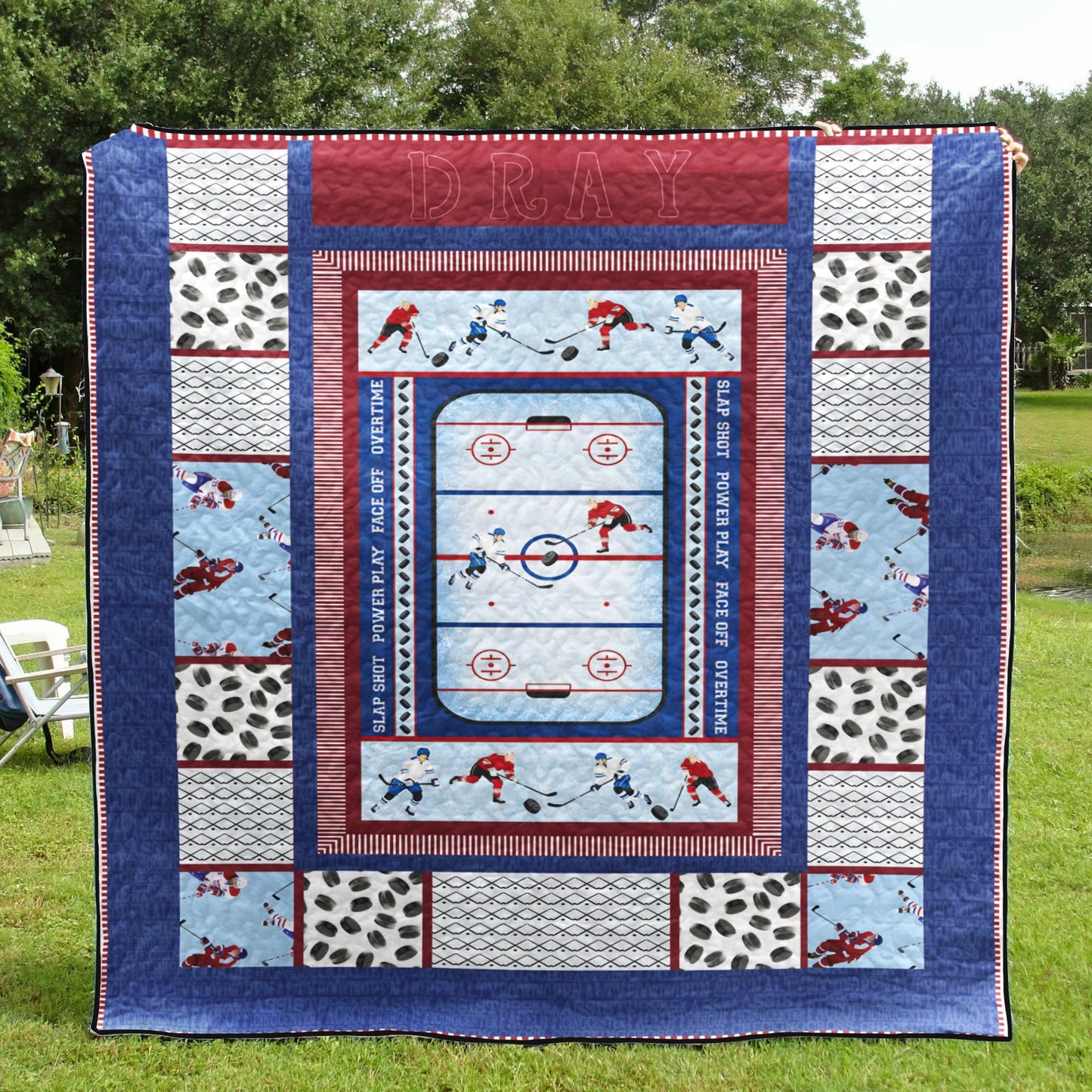 Hockey CLA1410324Q Quilt Blanket