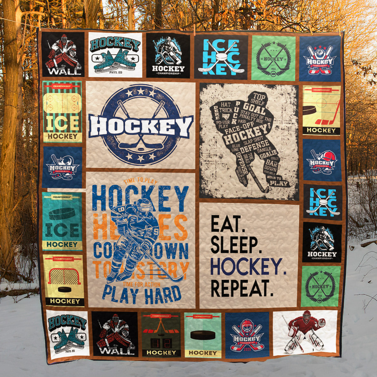 Hockey CLA1610408Q Quilt Blanket