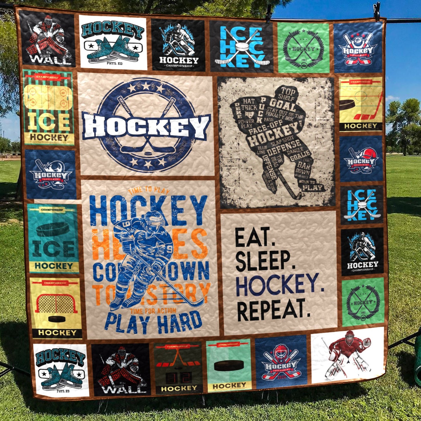 Hockey CLA1610408Q Quilt Blanket