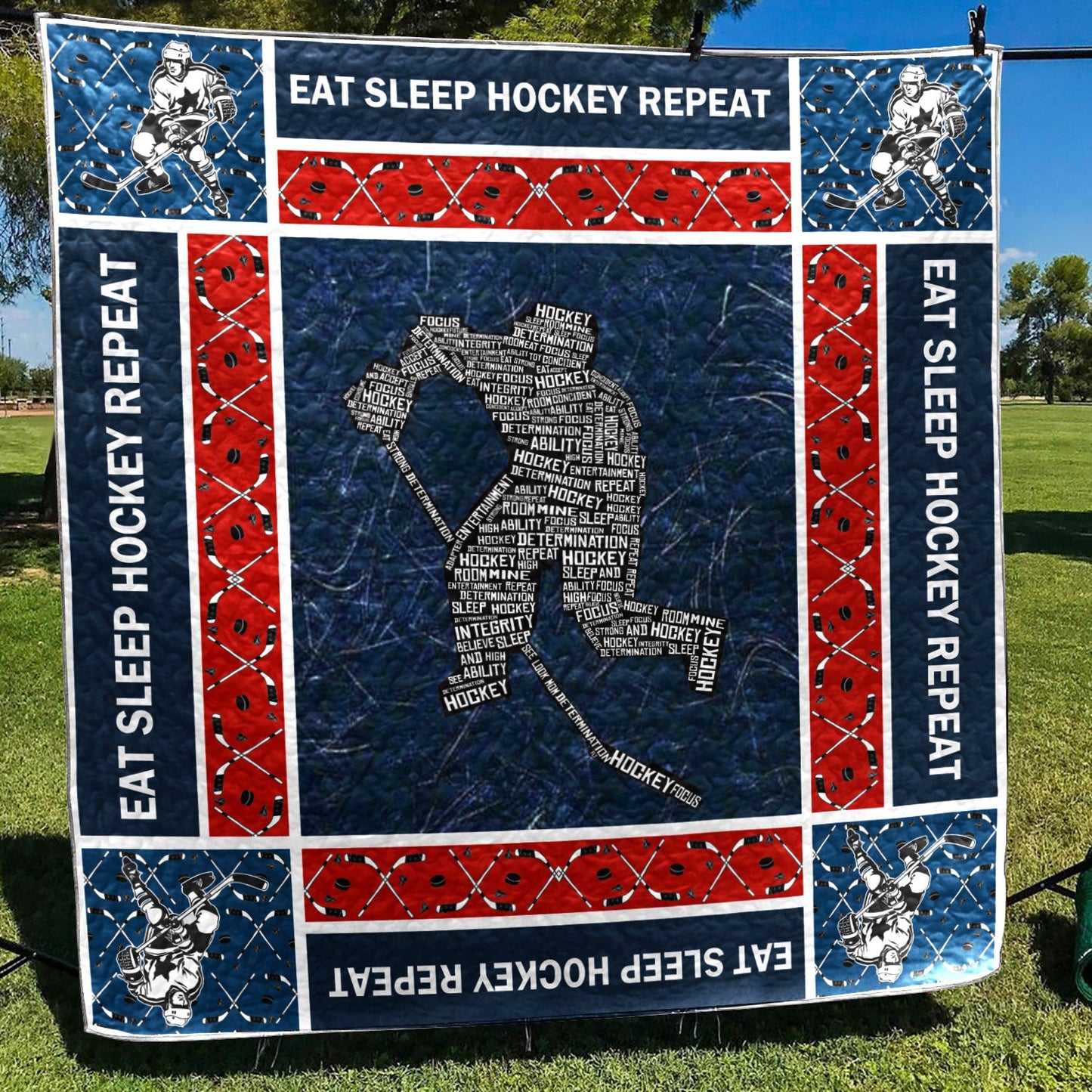 Hockey CLA1610439Q Quilt Blanket