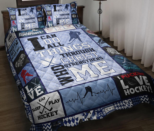 Hockey Life Quilt Bedding Set ND150906