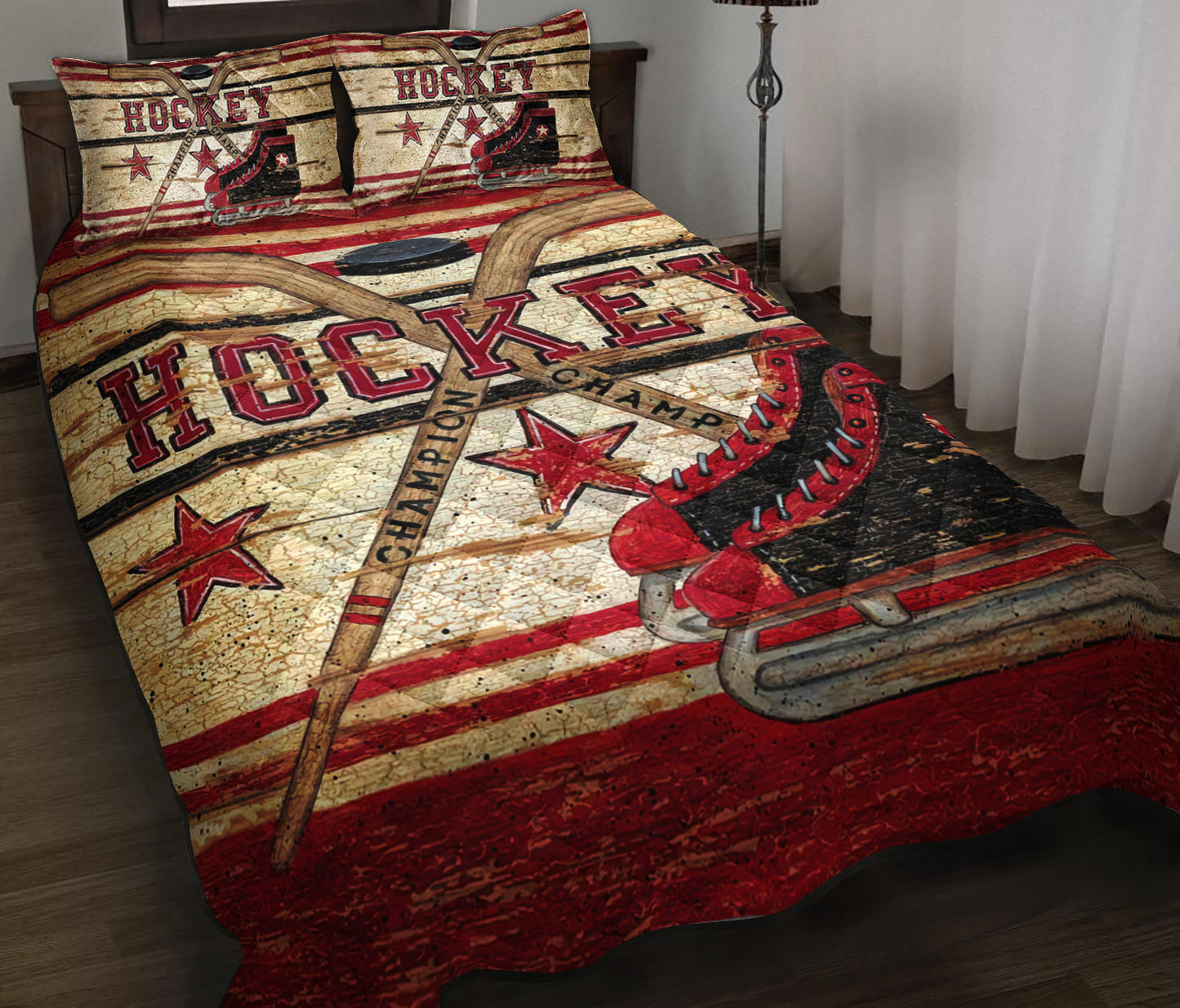 Hockey Quilt Bedding Set TL090912