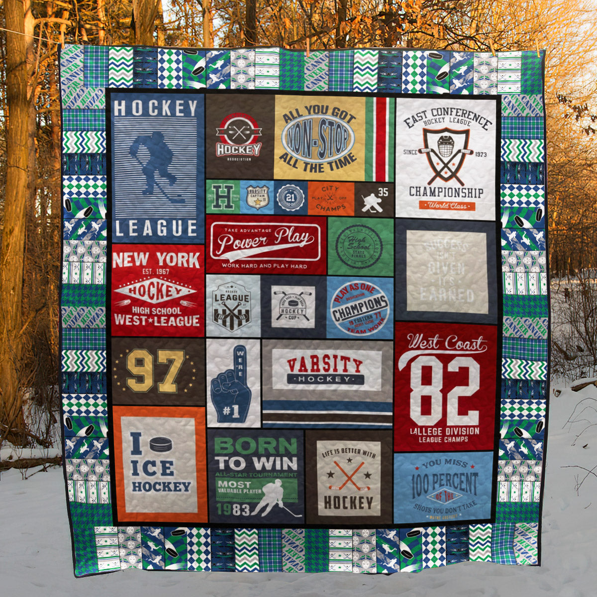 Hockey YH3010355 Quilt Blanket