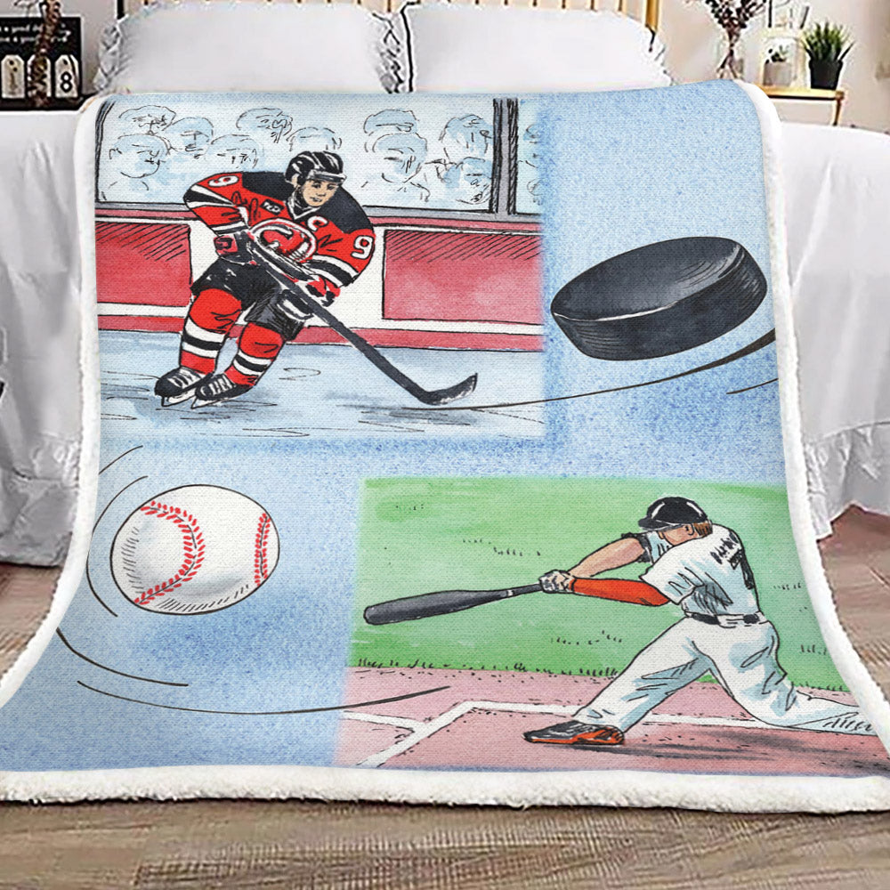 Hockey And Baseball NN2709055TT Sherpa Fleece Blanket
