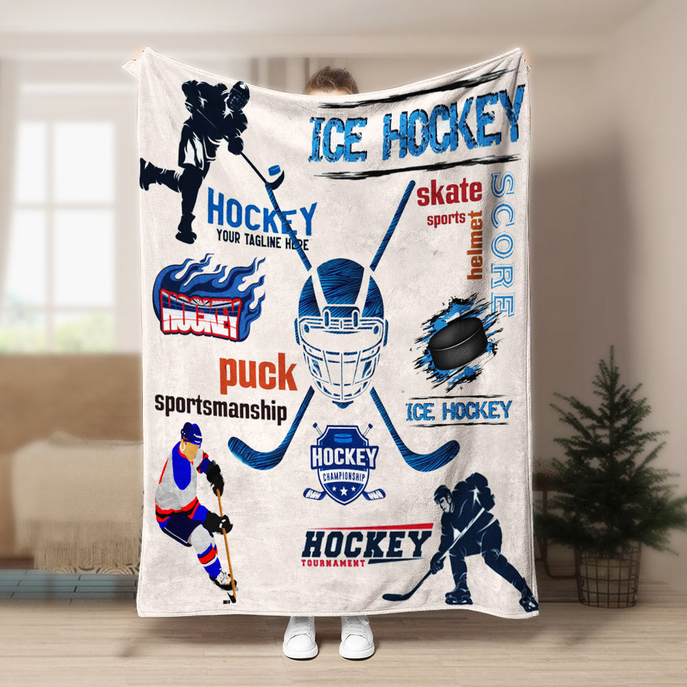 Hockey BL150824F Sherpa Fleece Blanket