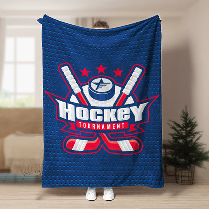 Hockey BL220828F Sherpa Fleece Blanket