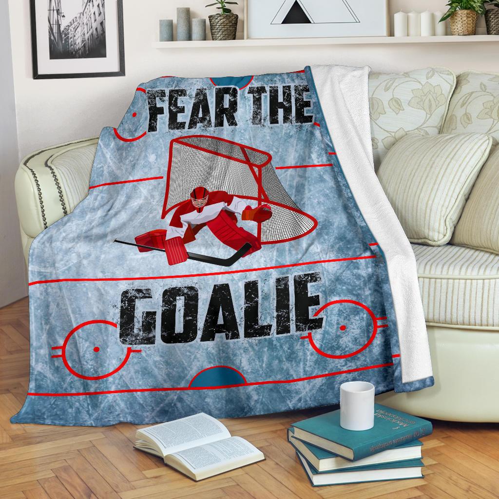 Hockey Fear The Goalie CLM3110150S Sherpa Fleece Blanket