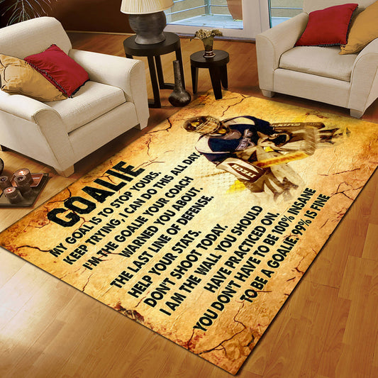 Hockey Goalie My Goal CL16110683MDR Rug