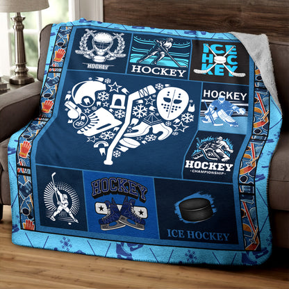 Hockey HM240822TT Sherpa Fleece Blanket