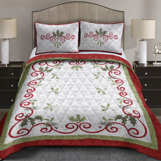 Holiday Garland Christmas CLA16110538B Quilt Bedding Set