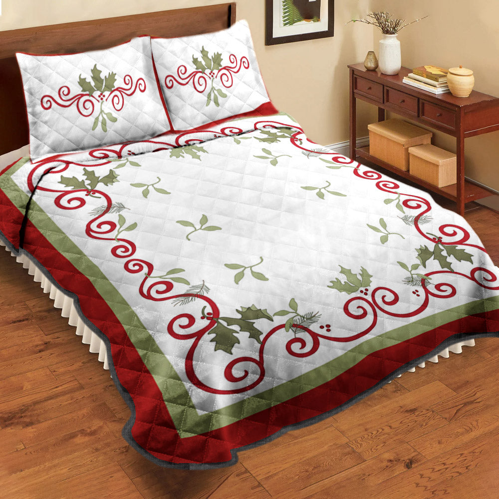 Holiday Garland Christmas CLA16110538B Quilt Bedding Set