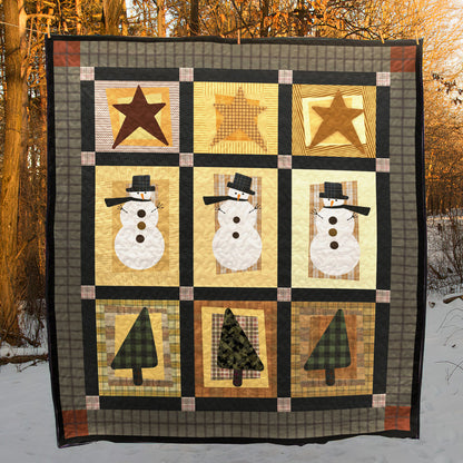 Holiday Snowmen CLM0912392Q Quilt Blanket