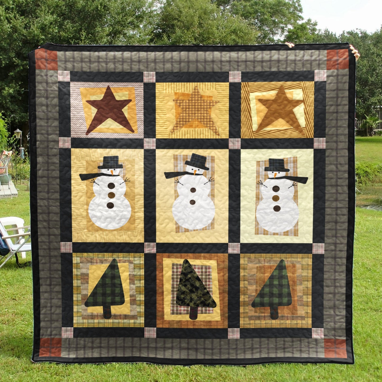 Holiday Snowmen CLM0912392Q Quilt Blanket