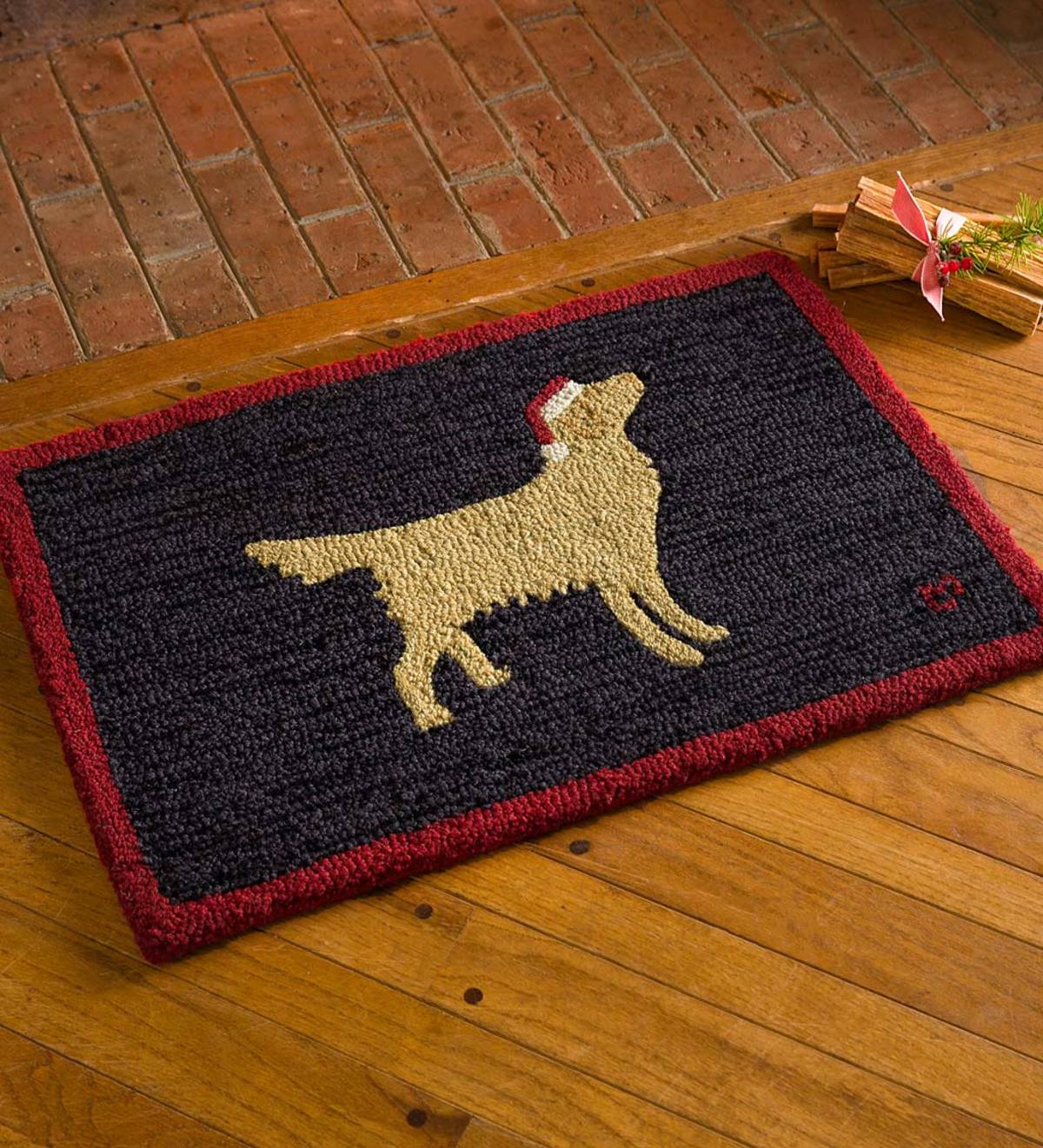 Holiday Golden Retriever CLM1610072D Non-slip Door mats