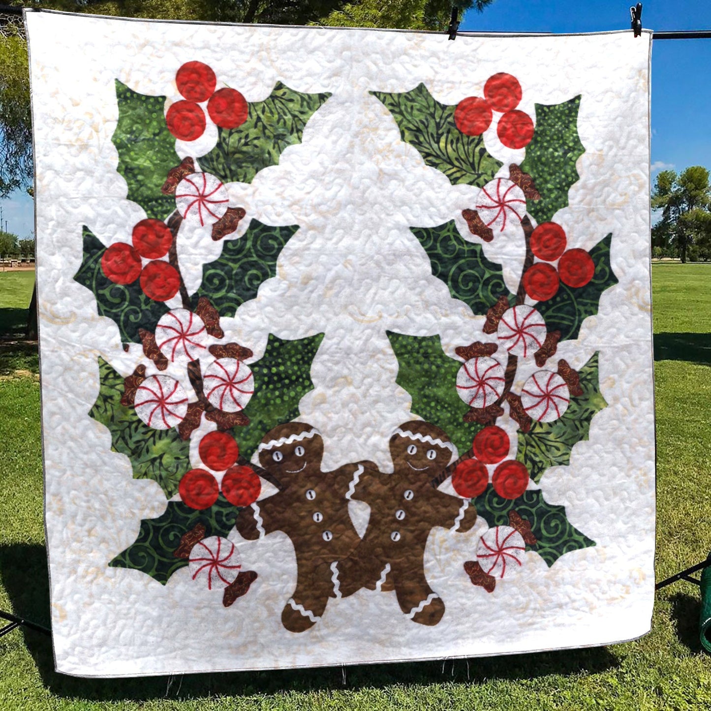 Holly Wreath CLA08110568Q Quilt Blanket