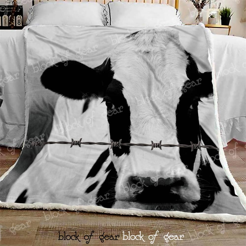 Holstein Cow CL0210112MDF Sherpa Fleece Blanket