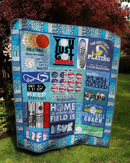 Home Is Where The Field Is Volleyball TD21110622 Quilt Blanket