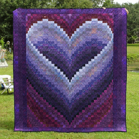 Honeymoon Heart Bargello Spiral Quilt Blanket TL230502Y