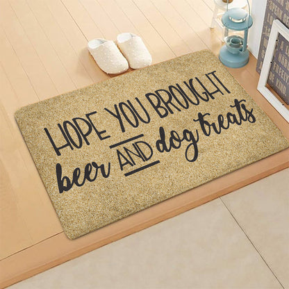 Hope You Brought Beer And Dog Treats CLA1710074D Non-slip Door mats