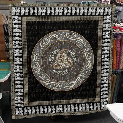 Horn Of Odin Symbol Viking CL2100242MDQ Quilt Blanket