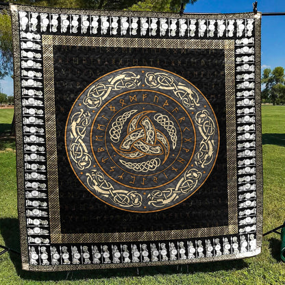 Horn Of Odin Symbol Viking CL2100242MDQ Quilt Blanket