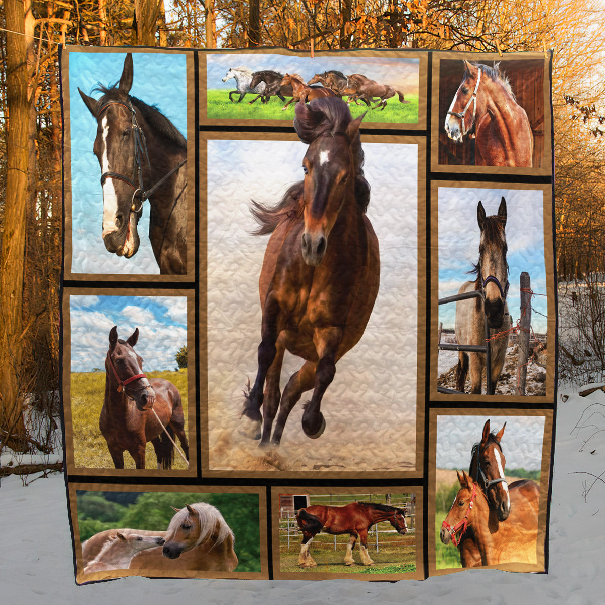 Horse CL12100366MDQ Quilt Blanket