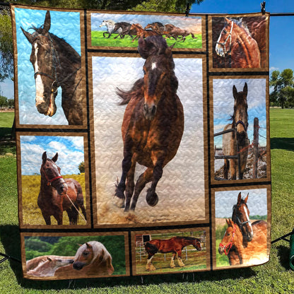 Horse CL12100366MDQ Quilt Blanket