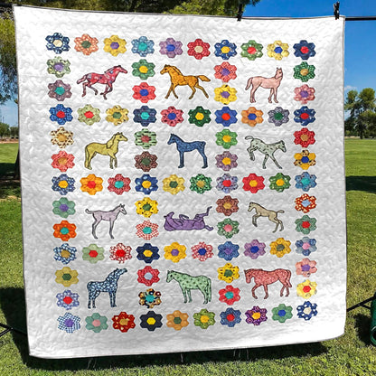 Horse CLA0511526Q Quilt Blanket