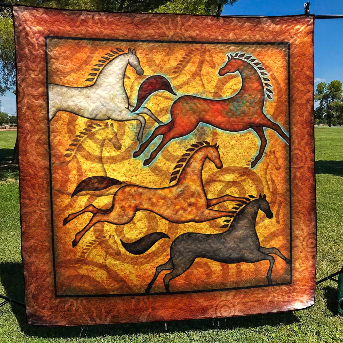 Horse CLA0511528Q Quilt Blanket