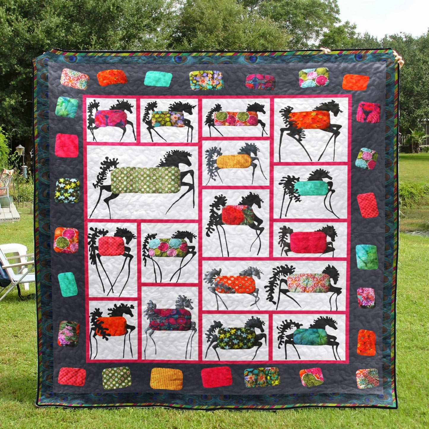 Horse CLA0710482Q Quilt Blanket