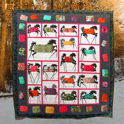 Horse CLA0710482Q Quilt Blanket