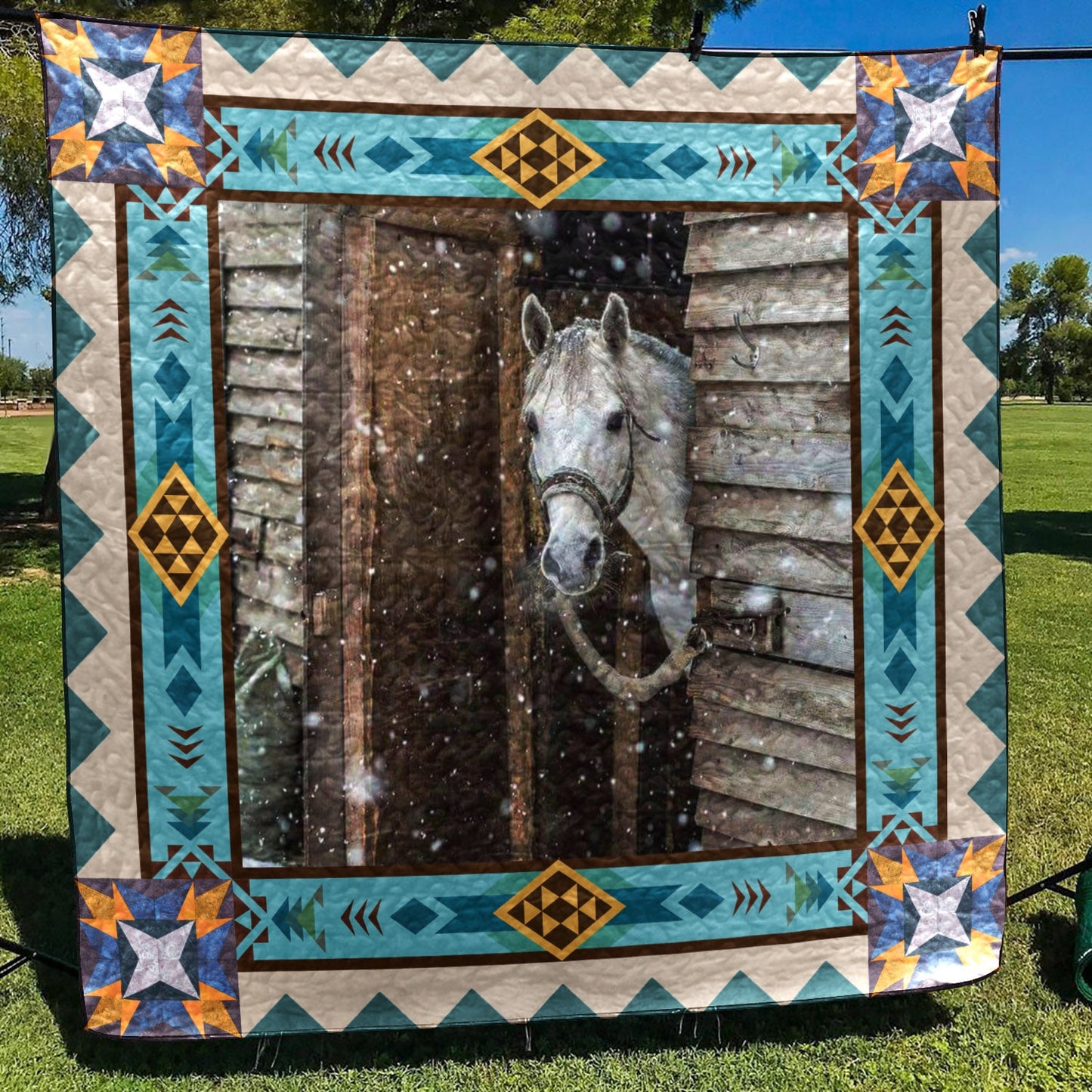 Horse CLA1610158Q Quilt Blanket