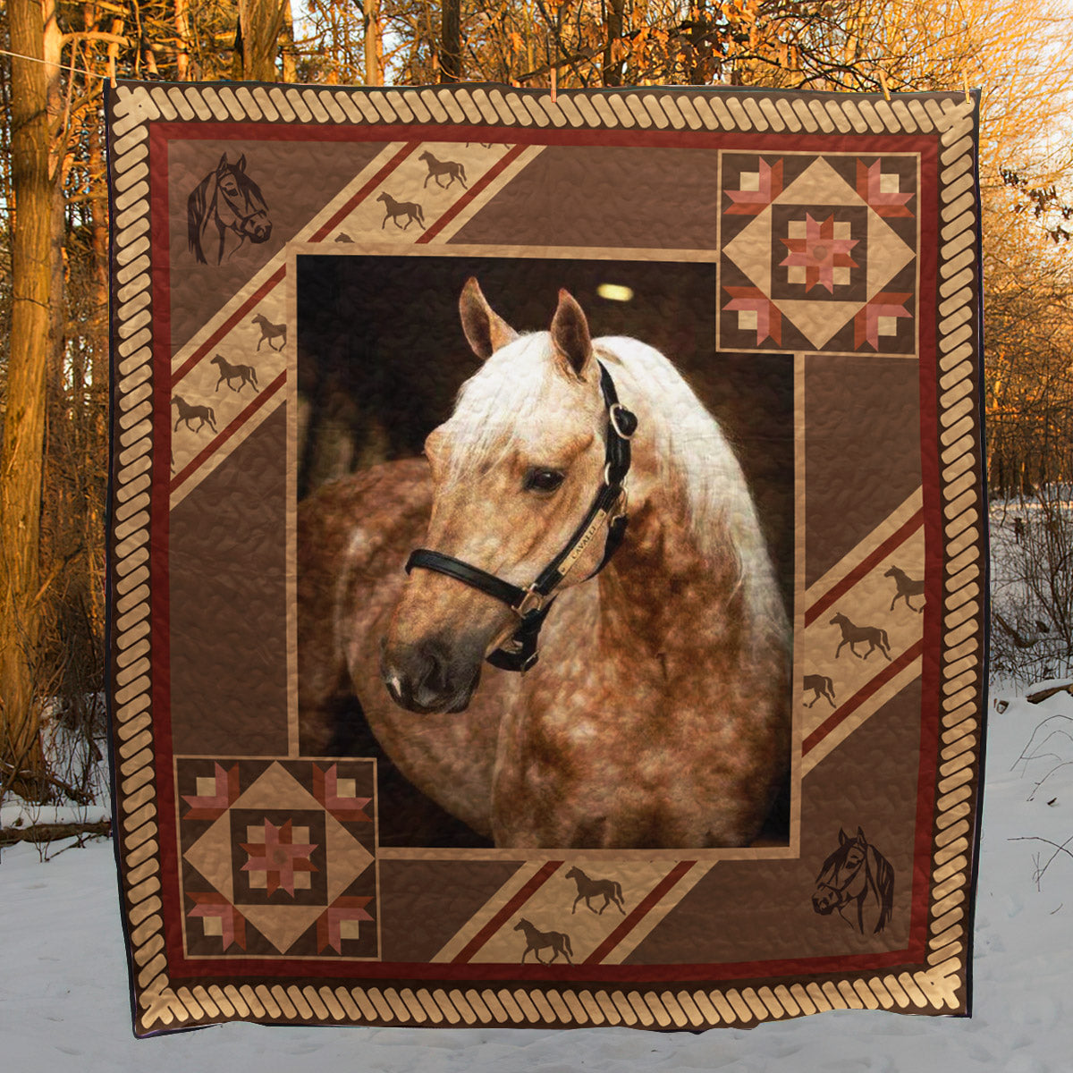 Horse CLA1610172Q Quilt Blanket