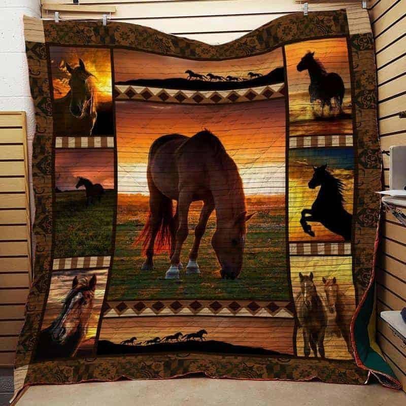 Horse CLA1610176Q Quilt Blanket