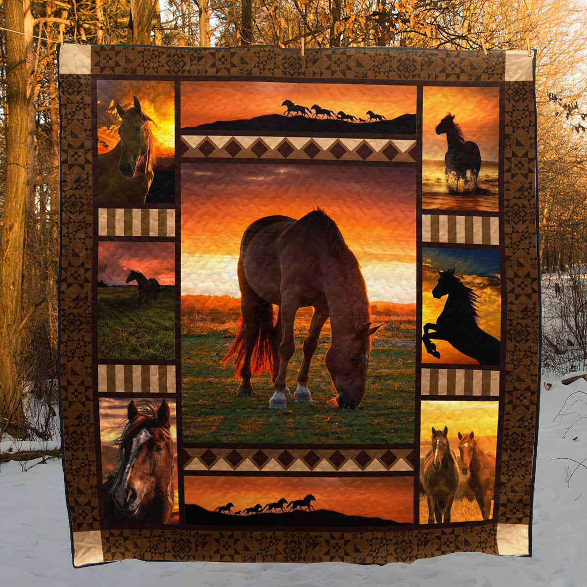 Horse CLA1610176Q Quilt Blanket