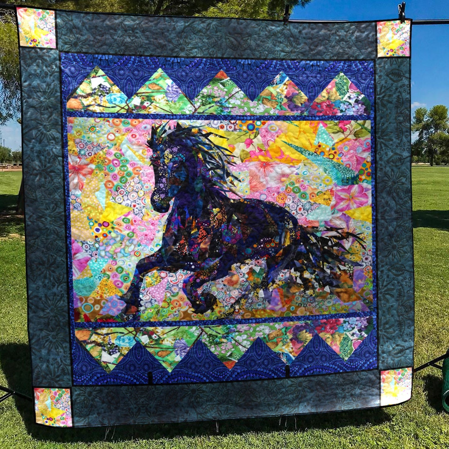 Horse CLA1610203Q Quilt Blanket