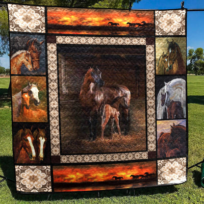 Horse CLA1610227Q Quilt Blanket