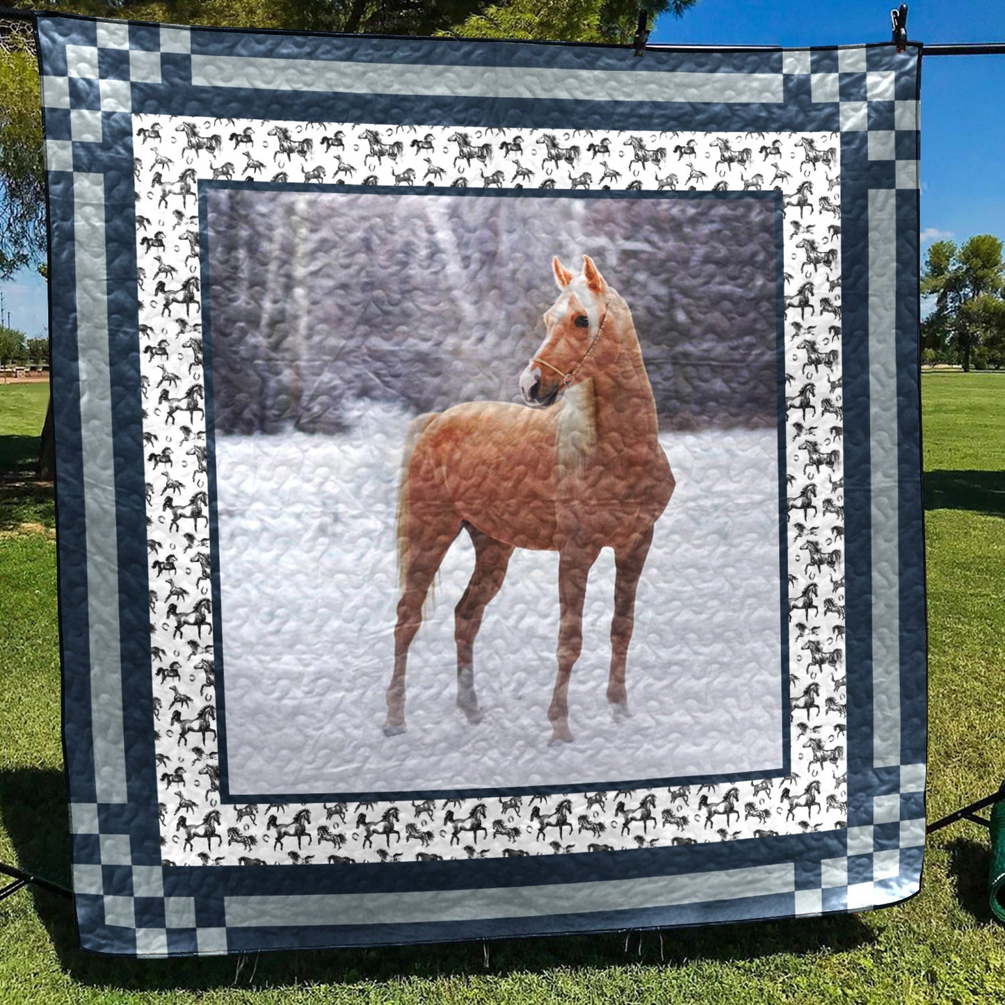 Horse CLA1610241Q Quilt Blanket