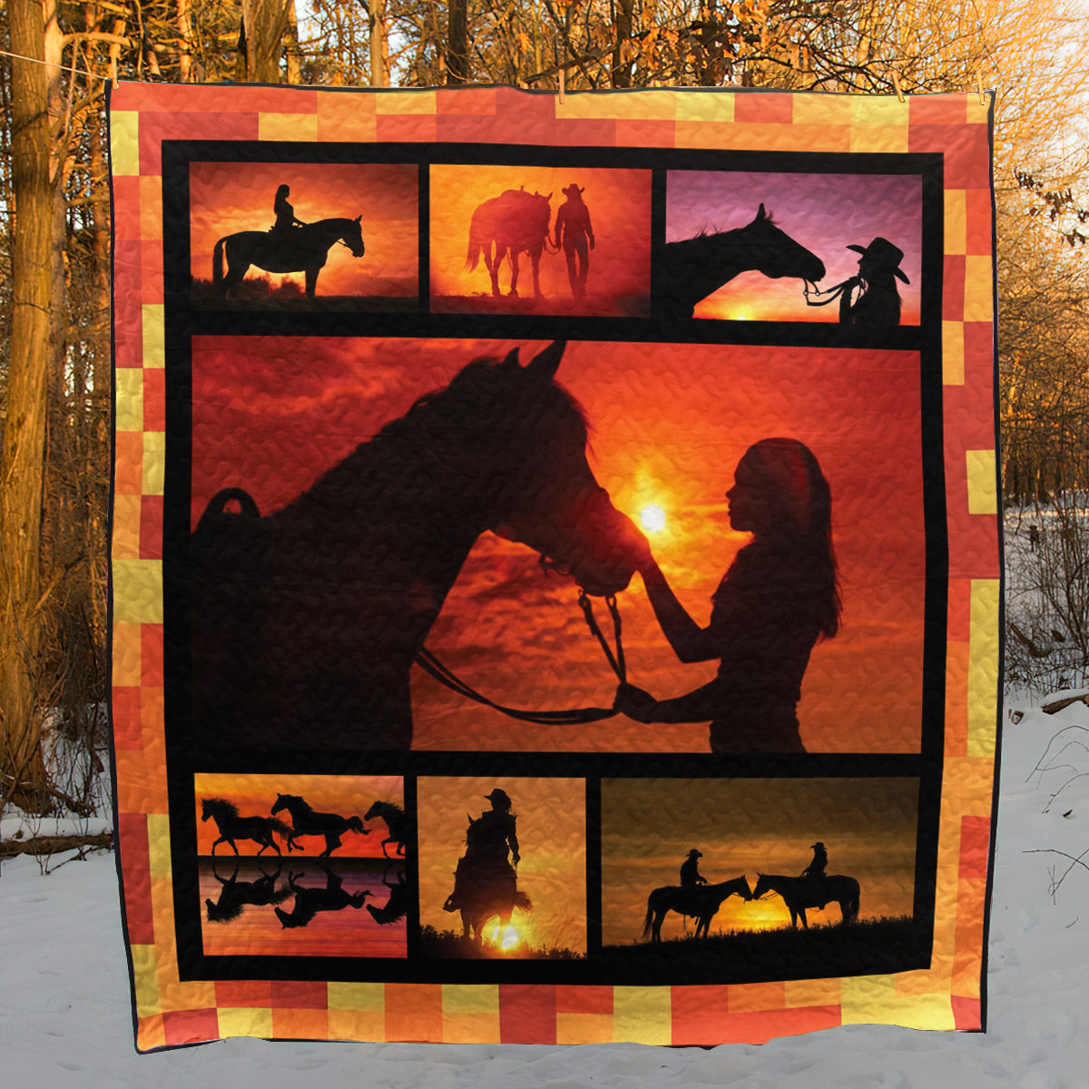 Horse CLA1610246Q Quilt Blanket