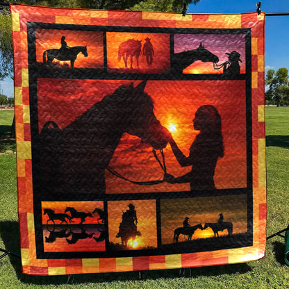 Horse CLA1610246Q Quilt Blanket