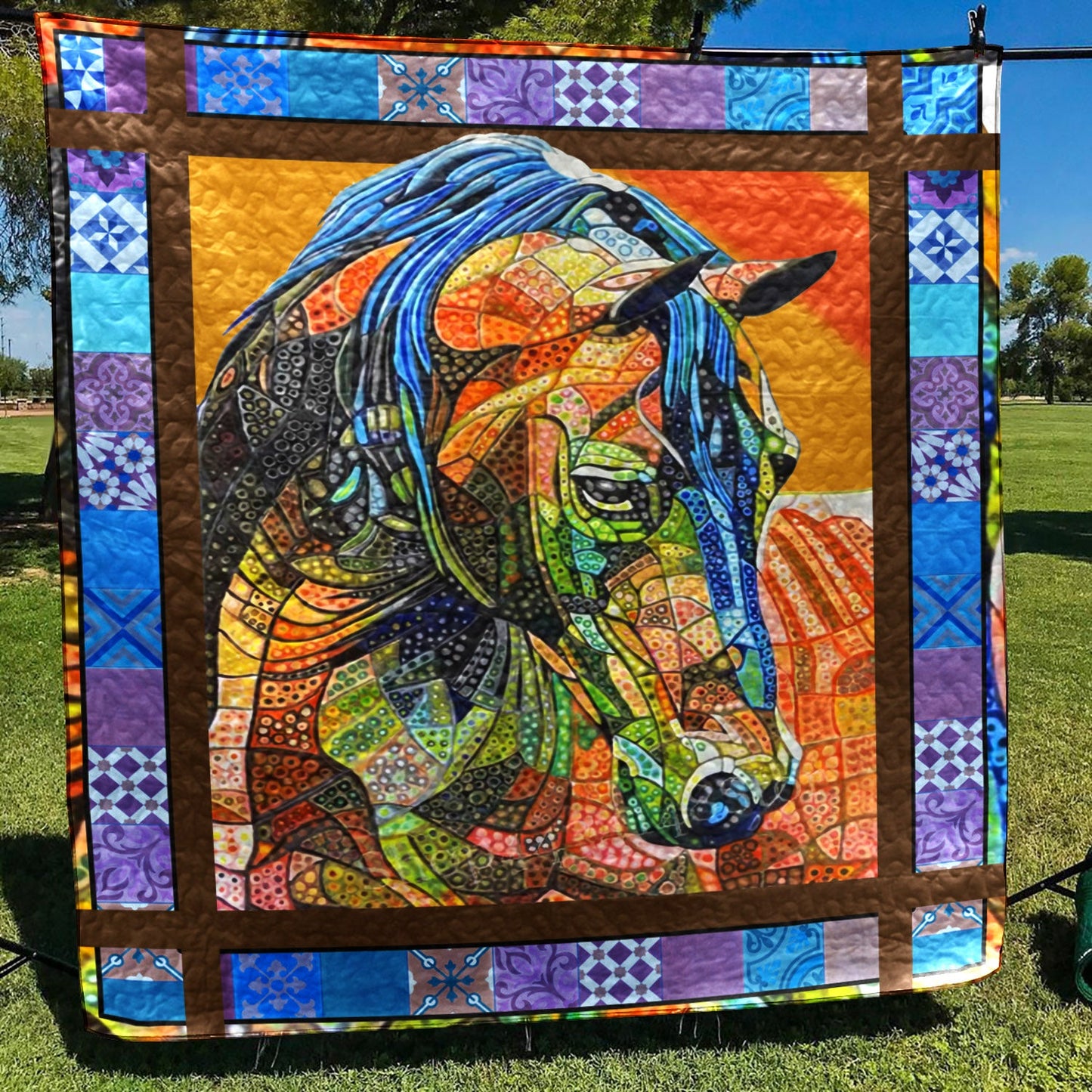 Horse CLH1111345Q Quilt Blanket