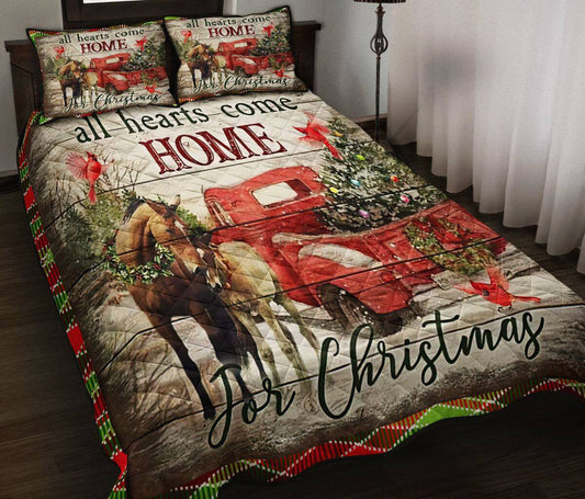 Horse Christmas Quilt Bedding Set TM150903