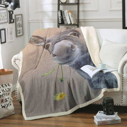 Horse HN270826F Sherpa Fleece Blanket