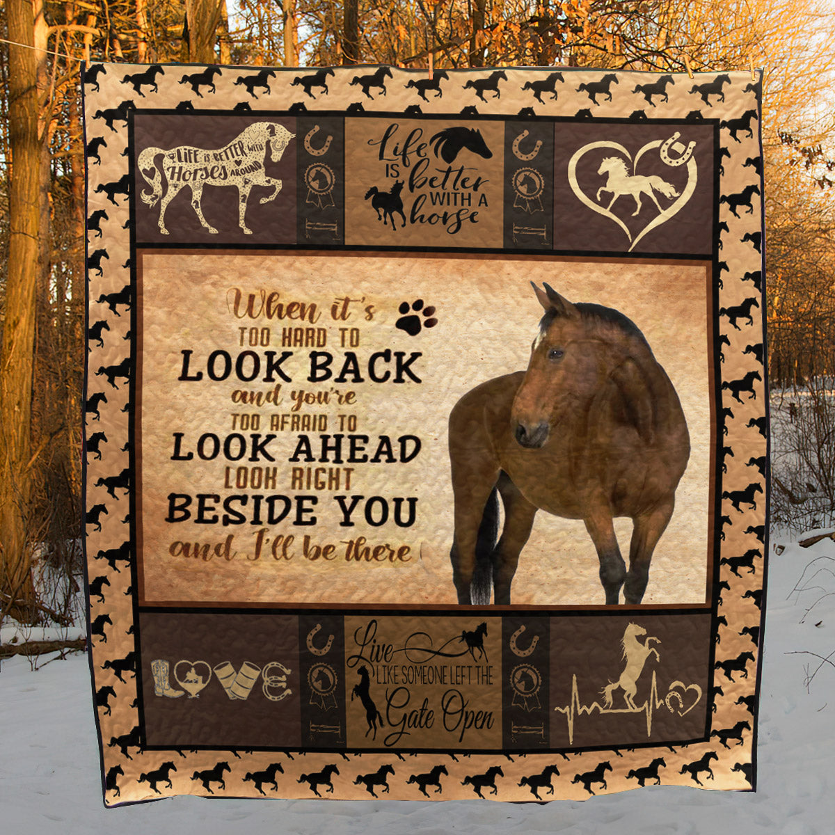 Horse Beside You CL11120417MDQ Quilt Blanket