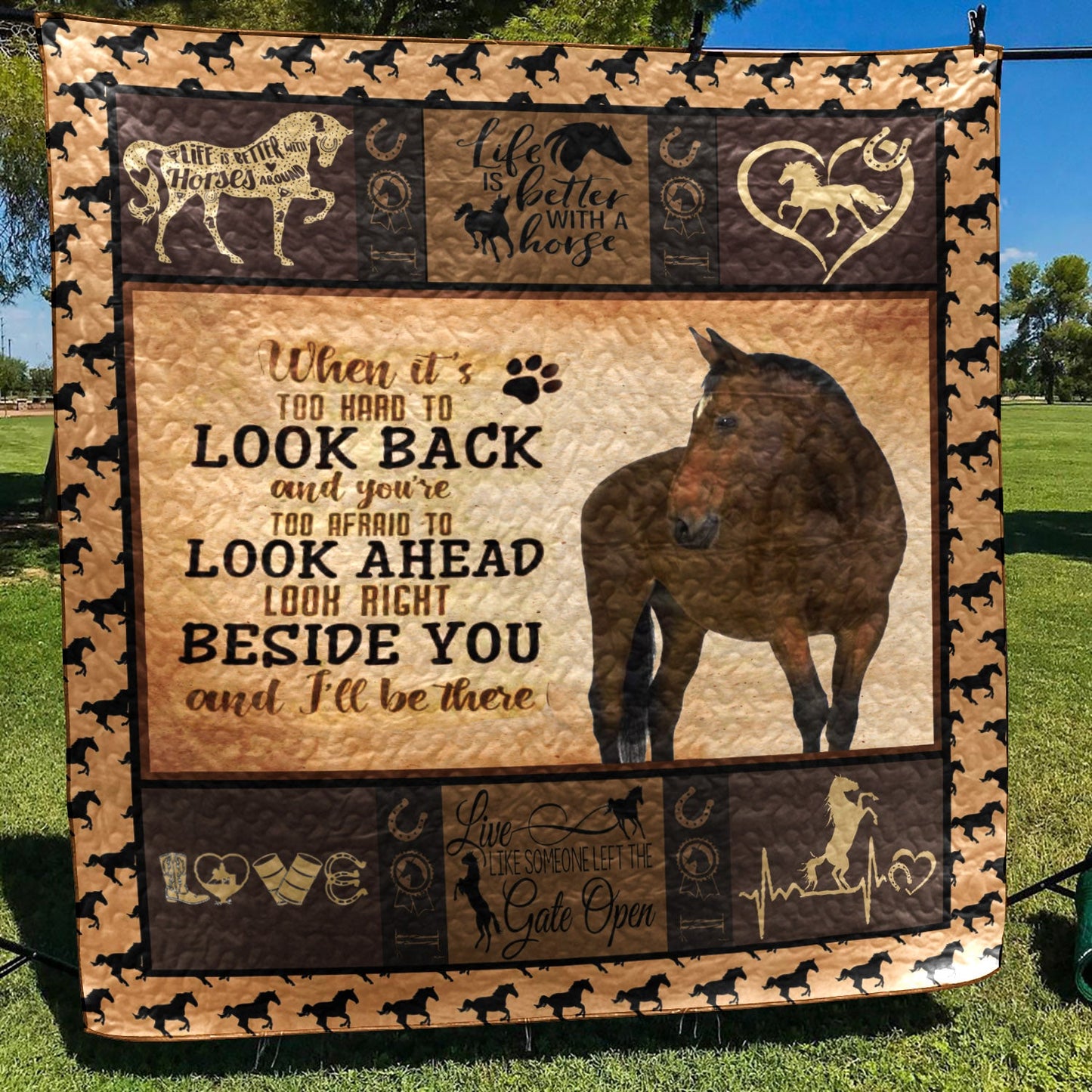 Horse Beside You CL11120417MDQ Quilt Blanket