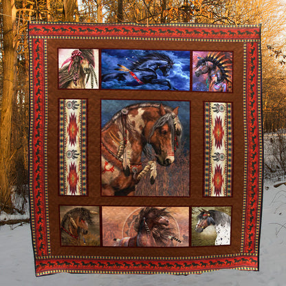 Horse Native Horse Collection CL16110195MDQ Quilt Blanket