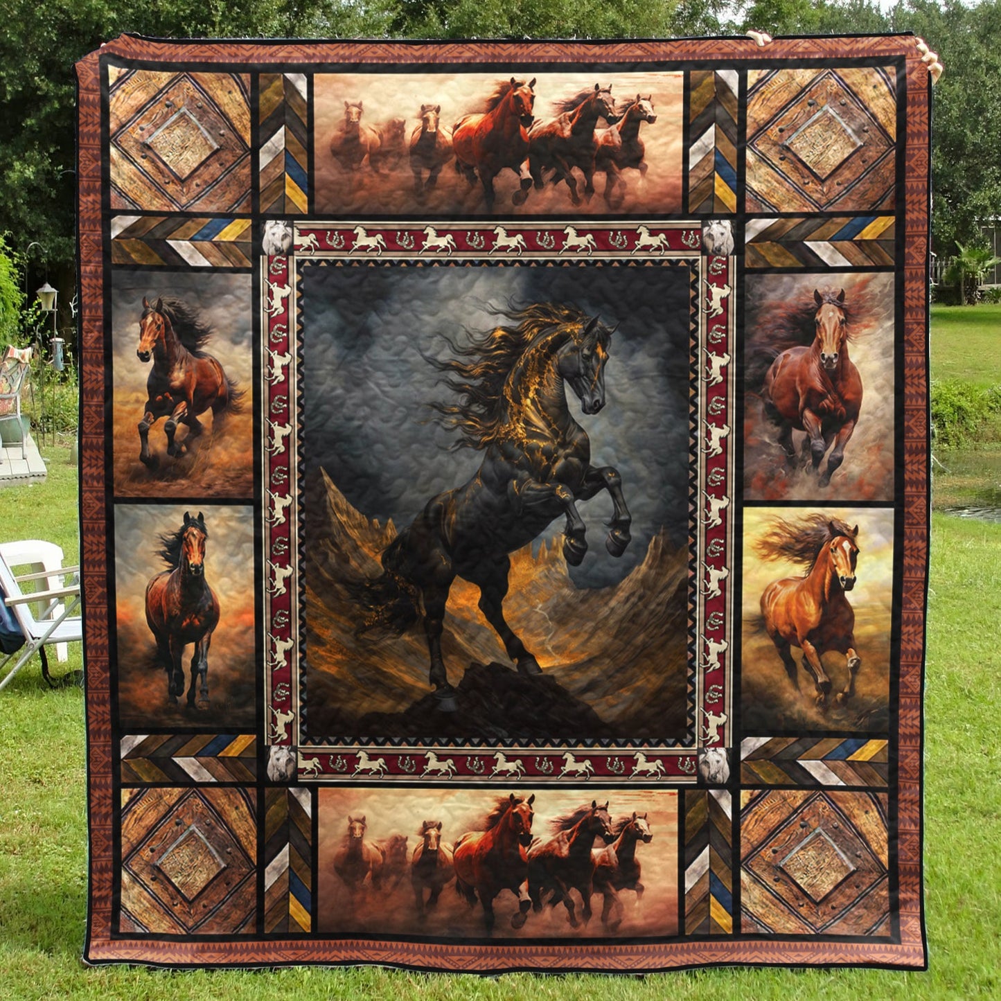 Horse Power Art Quilt HM201203D