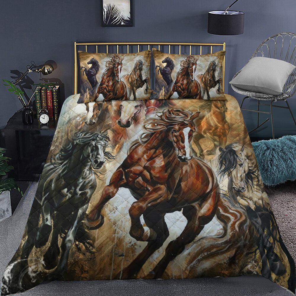 Horse Quilt Bedding Set MN3009004