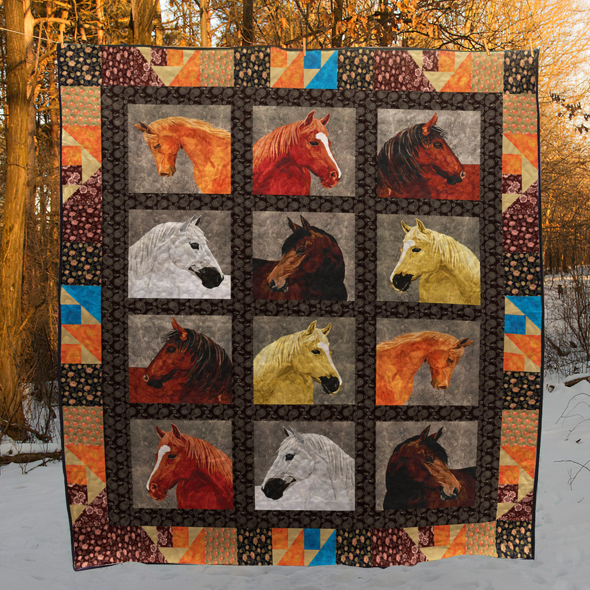 Horse Shades Of Horses CLT250630 Quilt Blanket