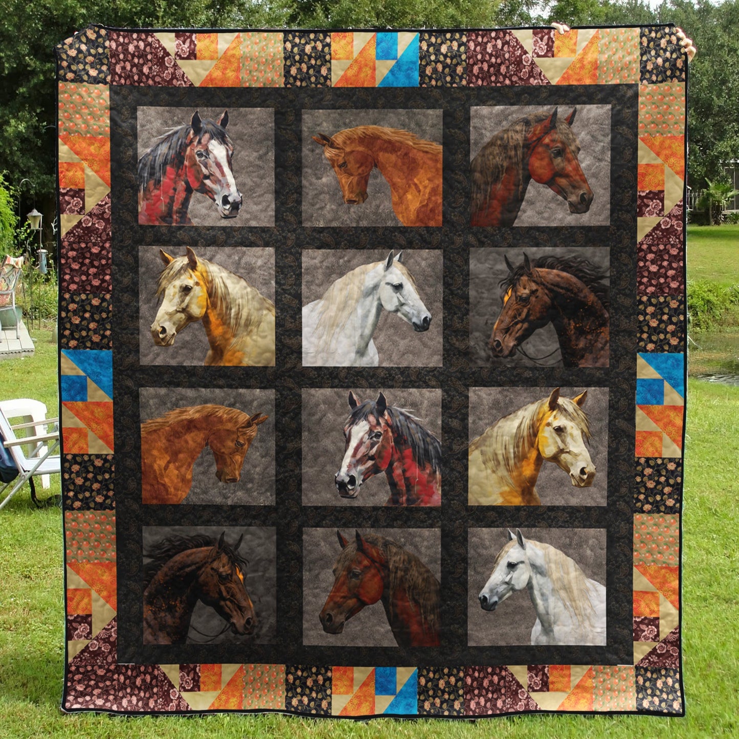 Horse Shades Of Horses TD19110295 Art Quilt